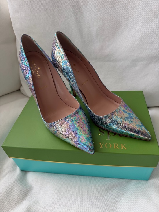 kate spade Shoes - Kate Spade Larisa Iridescent Blue Swirl Pumps Heels Size 8 – Box & Dust Bag